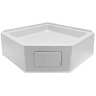 Recpro 27  X 27  White Rv Corner Shower Pan With 10  Skirt