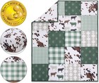 The Peanutshell 3 Piece Baby Crib Bedding Set For Boys   Girls - Crib  Green 