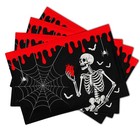 Halloween Skeleton Spider Placemats Set Of 4 12 X 18 Inch