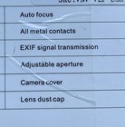 Altson Cef-se Camera Lens Mount Adapter Auto Focus Canon Ef Ef-s Lens
