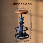Industrial Vintage Fire Hydrant Bar Stool  Height Adjustable Swivel Counter S   
