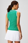 Fabletics Seamless Golf Polo Tank Women Sz Small Green Fairway Jacquard Preppy