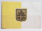Vintage Flag Pennant Polish   Pope St  John Paul Ii Coats Of Arms Fabric Poland