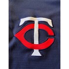 Majestic Minnesota Twins Mlb Jersey Navy Blue Red Button Front Womens Medium