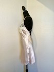 Vtg California Dynasty Women   s Small Beaded Lace Satin Pink Rose Nightgown Slip