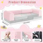 11pcs Kids Modular Play Couch Toddler Sectional Sofa Floor Folding Child Gift