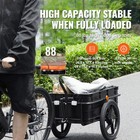 Bike Cargo Trailer Bicycle Carrier Storage Cart 88 Lbs Load Carbon Steel
