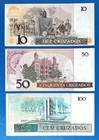 Brazil 1986 Banknote 10 50 100 Cruzados Uncirculated Collection Note