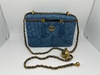 New Chanel Vip Gift Shoulder Bag Denim Gold Chain Crossbody Cosmetic Bag Limited