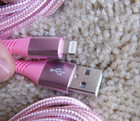 Two 6 Ft Pink Usb Data Fast Charger Cable Cords For Apple Iphone  Ipad  A5