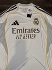 Real Madrid 25 26 Adidas Long Sleeve Size Medium Home Soccer Jersey