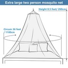 Mosquito Net Canopy Hanging Circular 23 4 w X 102 l  pack Of 1   White