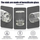 100x 3ml Glass Vials Headspace Vials Clear Lab Vials W  Caps 13mm Crimp Top Usa