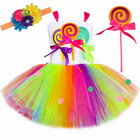 Rainbow Candy Lollipop Costume For Girls Birthday Party Tutu Princess Dress Ball