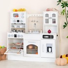 Wooden Play Kitchen For Toddlers And Kids With Lights   Sounds  Large Interac   