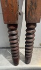 2 Vtg Atq Turned Wood 42 75    Tall Newel Bed Post Column Architectural Baluster