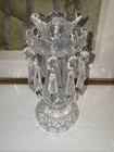 Signed Waterford Lismore Crystal 10  Candleabra With 10 Prisms Cn
