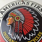 Vintage Indian Motorcycles Porcelain Sign - Americas First Sales Dealer Biker