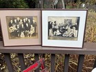 2 Framed Photos 1930s Radio Shows Kol Carnival Gang  Seattle happy Go Lucky Gang