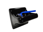 Vintage Black Ceramic Tile Soap Dish Tray Holder Mid Century Modern Retro