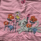 Vintage Girls Size 3-4 Pink Dress 100  Cotton With Embroidery And Appliqu  s