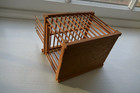 Vintage Coal Mine Canary Wood Bird Cage With Sliding Door Handmade Sliding Door
