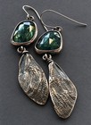 Artist Jeannine Frazier Mint Kyanite Sterling Silver Cicada Wing Earrings