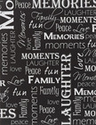 Mini-max Photo 100 Pocket 4x6 Photo Album  Black And White Words