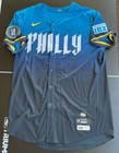 Carlos Estevez 2024 Phillies Game Used Worn City Connect Jersey - Mlb Coa