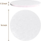 Cakebon Cake Boards - Sturdy 1 2 Thick Drums - 14 Inch  White  smooth Edge  