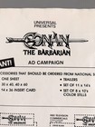 Conan The Barbarian 1982 Movie Press Kit Ad Campaign Rare