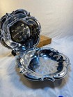 Vintage Scalloped Edge Silver Plate Decorative Bowls  Lot Of 2