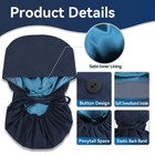 Diffetape Satin Lined Scrub Cap  Scrub Hat Ponytail Women  Surgical Cap With    