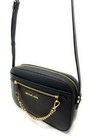 Michael Kors Jet Set Item Large East West Zip Chain Mk Crossbody Bag Black Gold