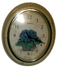 Vintage 1970s Atlantic Mold Ceramic Daisy Wall Clock Retro Flower Power Kitchen