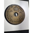 1942 I East Africa 10 Cents Thin Flan 9 Grams Weight Z5218