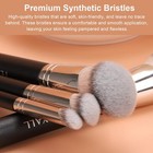 Teoyall Foundation Contour Conceal Brush Set  3pcs Angled Synthetic Kabuki Brush
