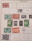 Old Album Page With Stamps Portugal                                   Stock 834