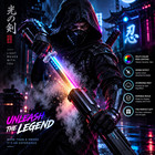 Led Rgb Multicolor Light Up Sword Replica Blade  Usb-c Rechargeable  Sheath