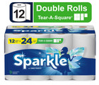 Kitchen Household Clean Up Paper Towels Bulk 12 Double Rolls   24 Regular Rolls