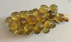 60s Mcm Vintage Uv Glows Jumbo Yellow Clear Lucite Large Grape Cluster 13    4 5lb