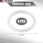 4pcs Replacement Rubber Gaskets Compatible For Thermos 6 1cm 2 4in  White
