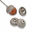 Antique Silver Acorn Bead Caps  20-pack Tierracast Design For Fall Jewelry