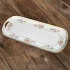 Vanity Tray Dresser Dish Antique Porcelain Flowers W   Gold Pattern Nippon 14   