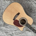 Cutaway Acoustic Electric Guitar Solid Spruce Top With Pickup Bone Nut Guitar