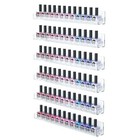 Acrylic Nail Polish Wall Rack Organizer - 6 Shelves For 66-90 Bottles  Clear Flo