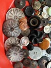 Vintage Antique Vintage Button Large Lot Asst Shell Metal Bakelite