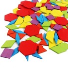 Jcren Wooden Pattern Blocks Montessori Toys Shape Puzzles Kindergarten Classic