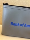 Bank Of America Zippered Bank Deposit Money Cash 11    X 6     Bag Pouch Grey  a72