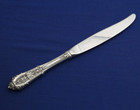 Wallace  Rose Point Sterling Silver  Dinner Knife 9 1 8   French Blade  Mint